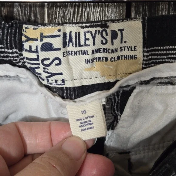 Baileys Pt. Plaid Cargo Shorts Boys Size 10 Black - Picture 8 of 10